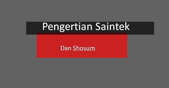 pengertian saintek adalah