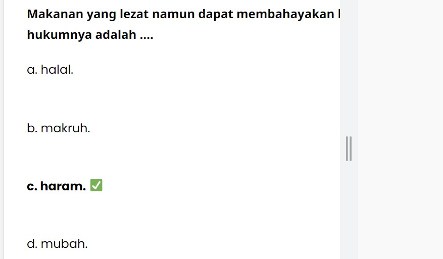 makanan yang lezat namun dapat membahayakan kesehatan hukumnya adalah