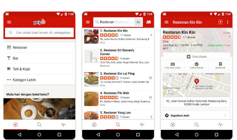 Aplikasi seperti Yelp